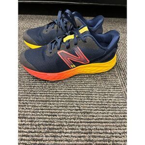 New Balance Fresh Foam More Trail‎ Running Shoes Navy Yellow Orange Size 4.5